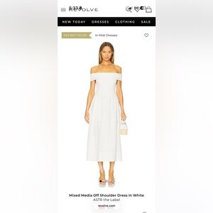 Astr the Label Off-Shoulder White Dress